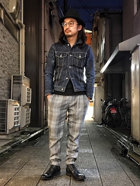 「DRAGON BEARD（ドラゴンベアード）のアイテム」を使った、HARAさん（メンズ・172cm）の冬コーディネート