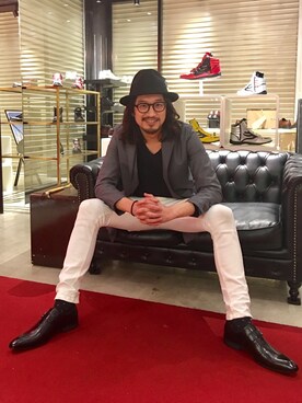 「CODEのアイテム」を使った、HARAさん（メンズ・172cm）の春コーディネート