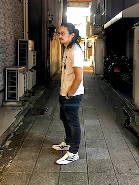 「H&M（エイチ・アンド・エム）のアイテム（パンツ）」を使った、HARAさん（メンズ・172cm）の春コーディネート