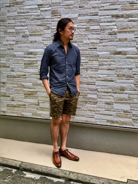 「アイテム（ドレスシューズ）」を使った、HARAさん（メンズ・172cm・30代）の夏コーディネート