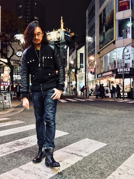 「アイテム（ブルゾン）」を使った、HARAさん（メンズ・172cm・30代）の秋コーディネート