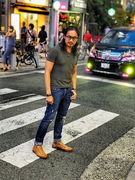 「DRAGON BEARD（ドラゴンベアード）のアイテム」を使った、HARAさん（メンズ・172cm）の夏コーディネート