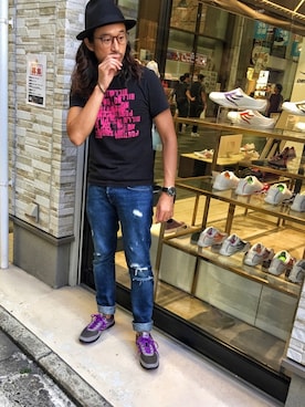 「CODEのアイテム」を使った、HARAさん（メンズ・172cm）の夏コーディネート