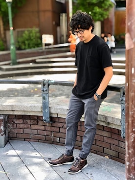 「DRAGON BEARD（ドラゴンベアード）のアイテム」を使った、HARAさん（メンズ・172cm）の夏コーディネート