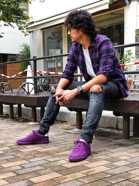 「DRAGON BEARD（ドラゴンベアード）のアイテム」を使った、HARAさん（メンズ・172cm）の秋コーディネート