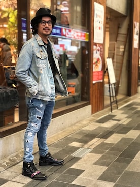 「CODEのアイテム」を使った、HARAさん（メンズ・172cm）の秋コーディネート