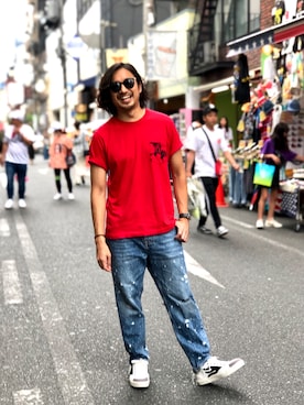 「DRAGON BEARD（ドラゴンベアード）のアイテム」を使った、HARAさん（メンズ・172cm）の夏コーディネート