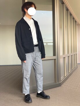 「アイテム（カバーオール）」を使った、Riskeさん（メンズ・168cm・10代）の春コーディネート