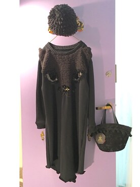 「ネコ」｜「アイテム（ハンチング/ベレー帽）」を使った、daru-kaさん（レディース・156cm）の秋コーディネート