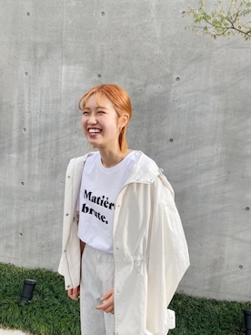 「SHENERY」｜「アイテム（マウンテンパーカー）」を使った、rionaさん（レディース・158cm）の春コーディネート
