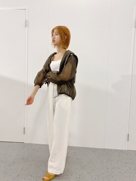「SHENERY」｜「アイテム（ブルゾン）」を使った、rionaさん（レディース・158cm）の春コーディネート
