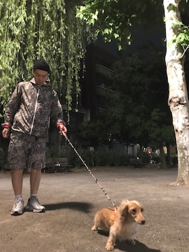 「アイテム（ナイロンジャケット、シルバー系）」を使った、だいくんさん（メンズ・179cm）の夏コーディネート