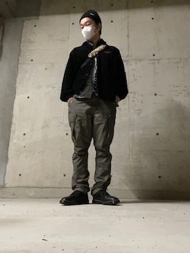 「nonnative（ノンネイティブ）のアイテム（カーゴパンツ）」を使った、だいくんさん（メンズ・179cm）の春コーディネート