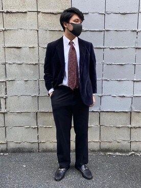 「アイテム（フォーマルスーツ/小物）」を使った、T.a.k.u.m.iさん（メンズ・173cm・20代）の冬コーディネート