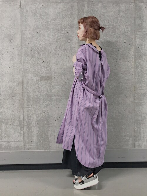 ﾜ ﾀ ﾍﾞ Vis 天神地下街 Visのシャツワンピースを使ったコーディネート Wear