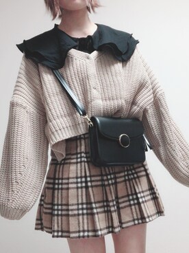 「miluu（ミルー）のアイテム」を使った、𝕞𝕚𝕜𝕠さん（レディース・160cm）の春コーディネート