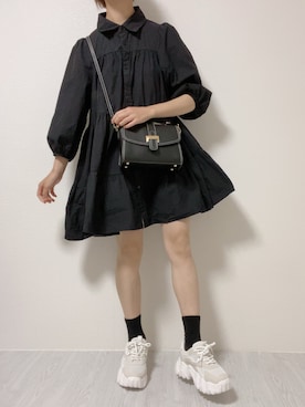「ミニワンピ」｜𝕞𝕚𝕜𝕠さん（レディース・159cm）の春コーディネート