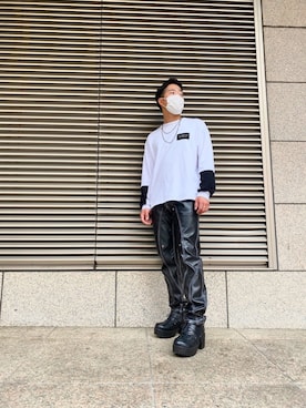 「SUPERTHANKS」｜「アイテム（アクセサリー）」を使った、飛龍さん（メンズ・170cm）の春コーディネート