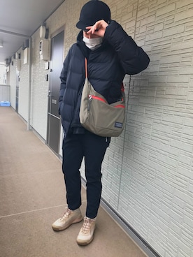 「O（オー）のアイテム（パンツ）」を使った、buunooさん（メンズ・178cm）の冬コーディネート