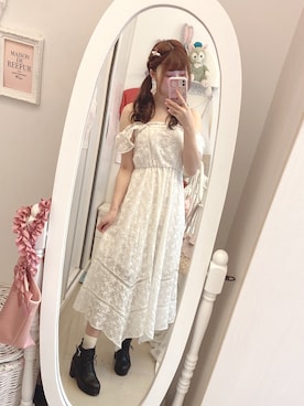 「snidel」｜「アイテム（ジャンパースカート）」を使った、kururin0314さん（レディース・162cm）の冬コーディネート