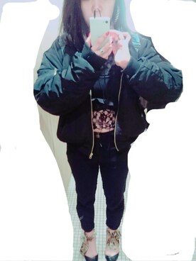「カッコイイ女子」｜「アイテム（ブルゾン）」を使った、ASさん（レディース・160cm）の春コーディネート