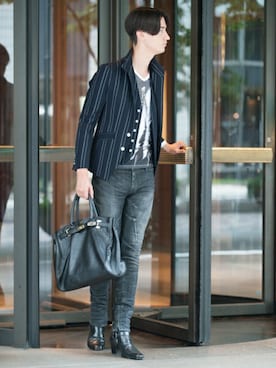 「Buffalo Bobs（バッファローボブズ）のアイテム（ベスト）」を使った、Goichi Numanoさん（メンズ・174cm）の夏コーディネート