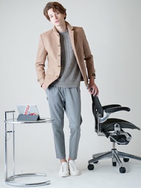 「Buffalo Bobs（バッファローボブズ）のアイテム（ピーコート）」を使った、Goichi Numanoさん（メンズ・174cm）の秋コーディネート