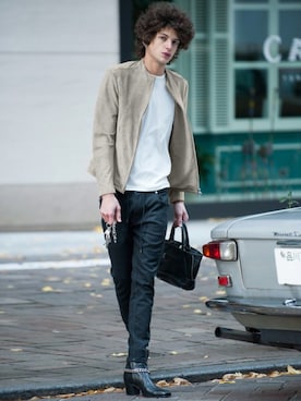 「アイテム（ブーツ、シルバー系）」を使った、Goichi Numanoさん（メンズ・174cm）の冬コーディネート