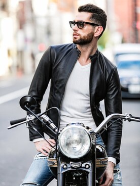 「Buffalo Bobs（バッファローボブズ）のアイテム（パンツ）」を使った、Goichi Numanoさん（メンズ・174cm）の冬コーディネート