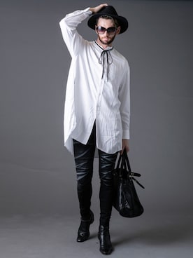「Buffalo Bobs（バッファローボブズ）のアイテム（トートバッグ）」を使った、Goichi Numanoさん（メンズ・174cm）の夏コーディネート
