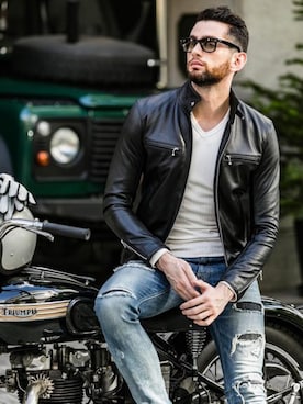 「Buffalo Bobs（バッファローボブズ）のアイテム（ジャケット/アウター）」を使った、Goichi Numanoさん（メンズ・174cm）の秋コーディネート