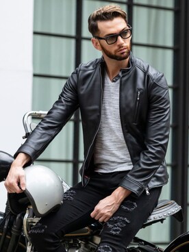 「Buffalo Bobs（バッファローボブズ）のアイテム（パンツ）」を使った、Goichi Numanoさん（メンズ・174cm）の秋コーディネート