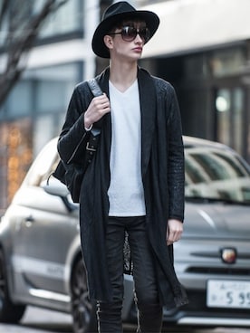 「Buffalo Bobs（バッファローボブズ）のアイテム（バッグ）」を使った、Goichi Numanoさん（メンズ・174cm）の冬コーディネート