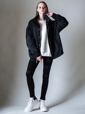「Buffalo Bobs（バッファローボブズ）のアイテム（スニーカー）」を使った、Goichi Numanoさん（メンズ・174cm）の春コーディネート