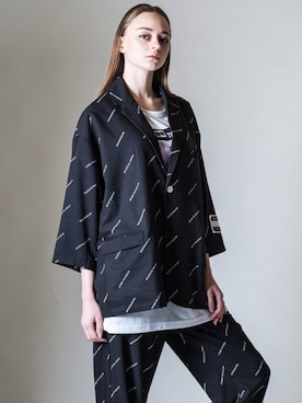 「BACKSTAGE PASS（バックステージパス）のアイテム」を使った、Goichi Numanoさん（メンズ・174cm）の春コーディネート