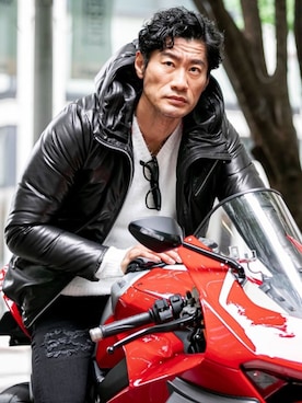 「Buffalo Bobs（バッファローボブズ）のアイテム（ダウンジャケット/コート）」を使った、Goichi Numanoさん（メンズ・174cm）の秋コーディネート