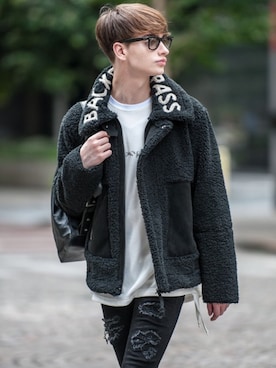 「Buffalo Bobs（バッファローボブズ）のアイテム（バッグ）」を使った、Goichi Numanoさん（メンズ・174cm）の冬コーディネート