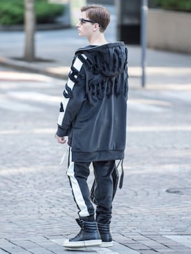 「JOHNNY WOLF（ジョニーウルフ）のアイテム」を使った、Goichi Numanoさん（メンズ・174cm）の冬コーディネート