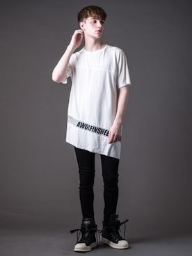 「Buffalo Bobs（バッファローボブズ）のアイテム（パンツ）」を使った、Goichi Numanoさん（メンズ・174cm）の春コーディネート