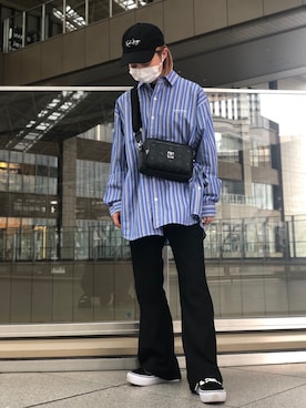 「KaneZ（ケインズ）のアイテム（キャップ）」を使った、EMII SHOJIさん（レディース・156cm）の夏コーディネート