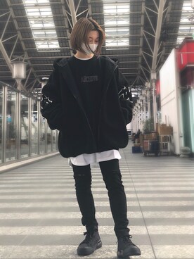 「L.H.P（エルエイチピー）のアイテム（ジャケット/アウター）」を使った、EMII SHOJIさん（レディース・156cm）の秋コーディネート