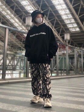 「thisisneverthat（ディスイズネバーザット）のアイテム（帽子）」を使った、EMII SHOJIさん（レディース・156cm）の秋コーディネート