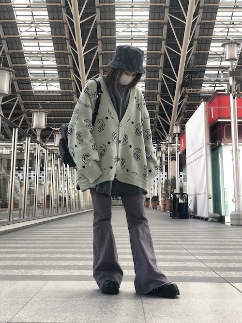 WHITELAND/ホワイトランド/ペイズリーカーディガン