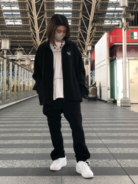 「DANKE SCHON（ダンケシェーン）のアイテム（ブルゾン）」を使った、EMII SHOJIさん（レディース・156cm）の冬コーディネート