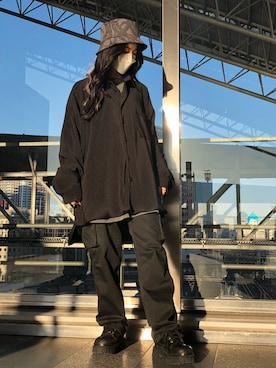 「DANKE SCHON（ダンケシェーン）のアイテム（帽子）」を使った、EMII SHOJIさん（レディース・156cm）の冬コーディネート