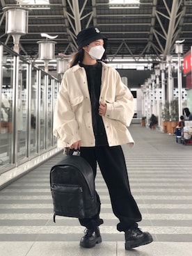 「DANKE SCHON（ダンケシェーン）のアイテム（ジャケット/アウター）」を使った、EMII SHOJIさん（レディース・156cm）の春コーディネート