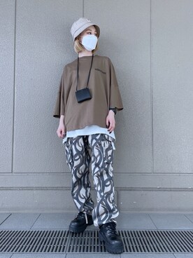 「KaneZ（ケインズ）のアイテム（帽子）」を使った、EMII SHOJIさん（レディース・156cm）の夏コーディネート