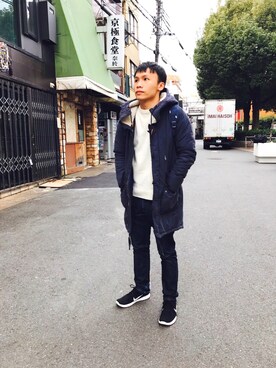 「ADLIB（アドリブ）のアイテム（ジャケット/アウター）」を使った、Roy さん（メンズ・165cm）の冬コーディネート