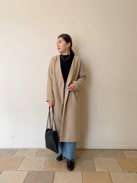 「prose verse（プロズヴェール）のアイテム（その他アウター）」を使った、ももぞうさん（レディース・154cm）の秋コーディネート