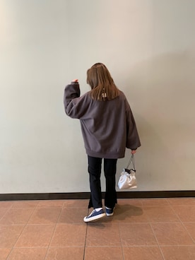 「無印良品」｜ももぞうさん（レディース・154cm）の冬コーディネート